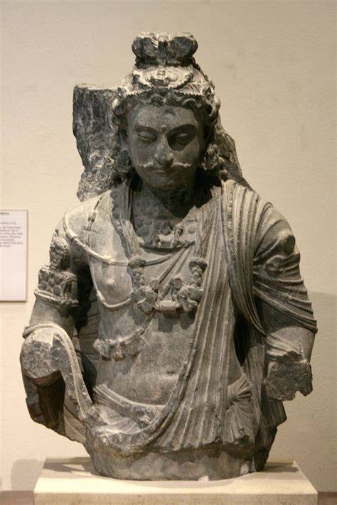 Greco-budista Gandhara Maitreya escultura