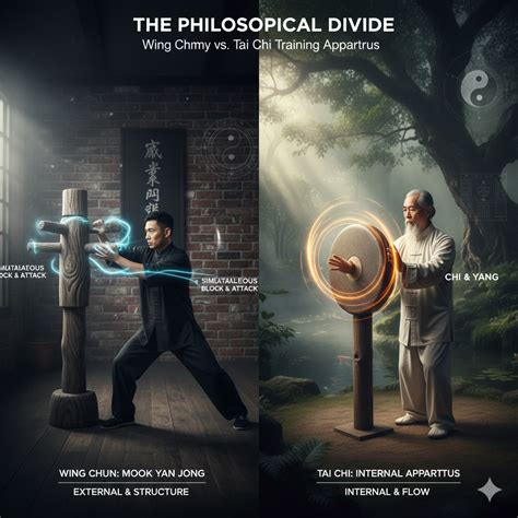 infografico comparativo wing chun tai chi