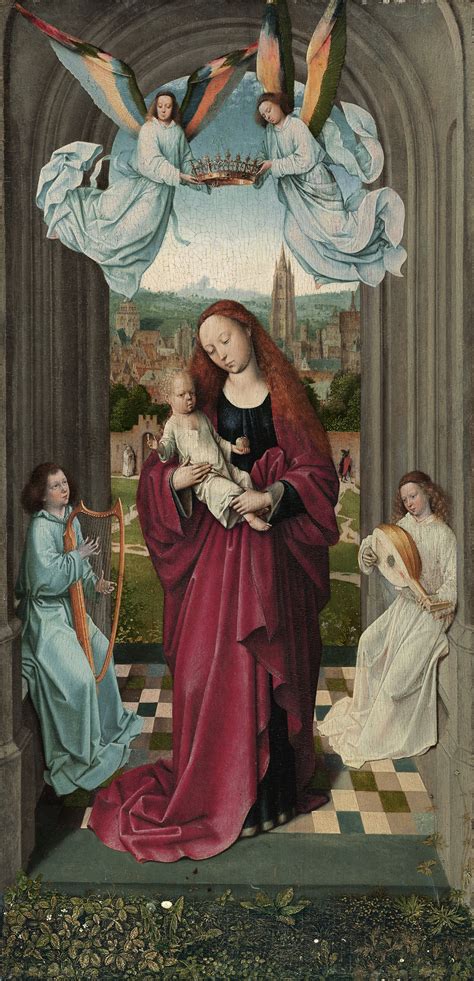 Madonna de Prato: Virgen, Niño y ángeles en paisaje