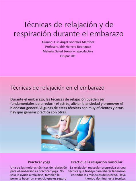gráficos de técnicas de relajación en embarazo
