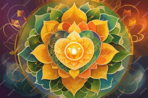 Chakras carga visual: diagrama del chakra del corazón
