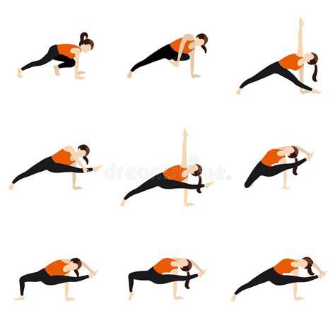 ilustración secuencia de asanas corazón