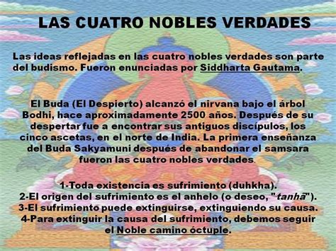 Infografía: Las Cuatro Nobles Verdades y el Noble Sendero