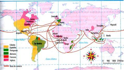 mapa de rutas comerciales históricas del tabaco