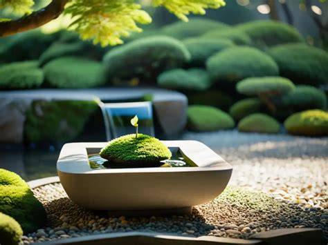 jardin agua fuente y diseño Feng Shui