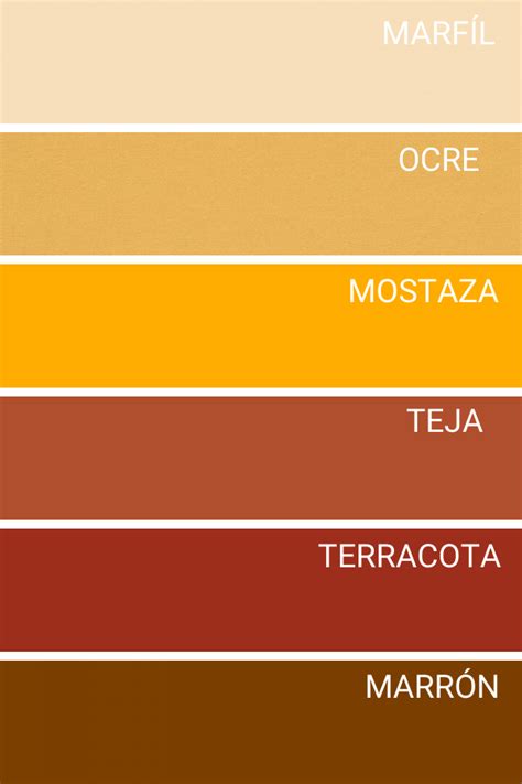 Paleta Tierra: marrón, terracota y ocre