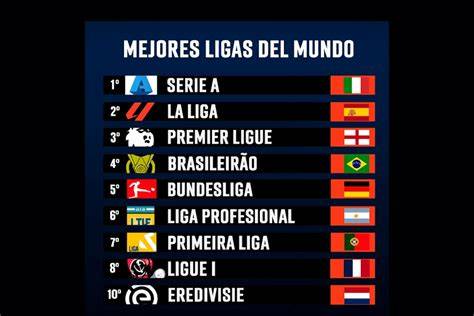 tabla de clasificaciones globales de ligas de fútbol