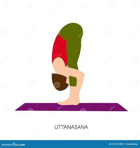 ilustración de Uttanasana y Padahastasana en secuencia