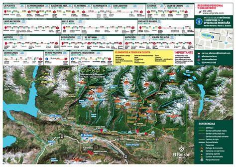 mapa de senderos y vistas en Grappa