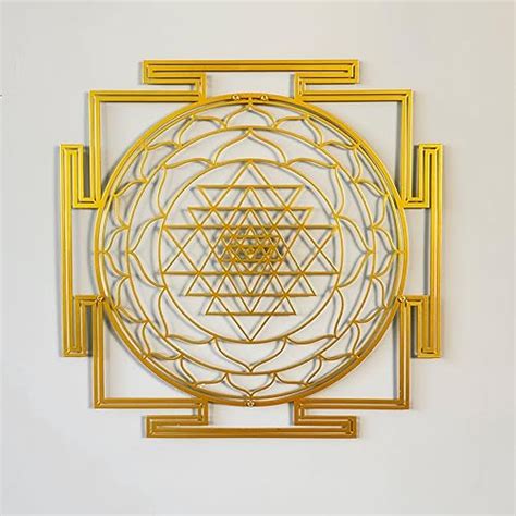 Sri Yantra en pared de sala de meditación