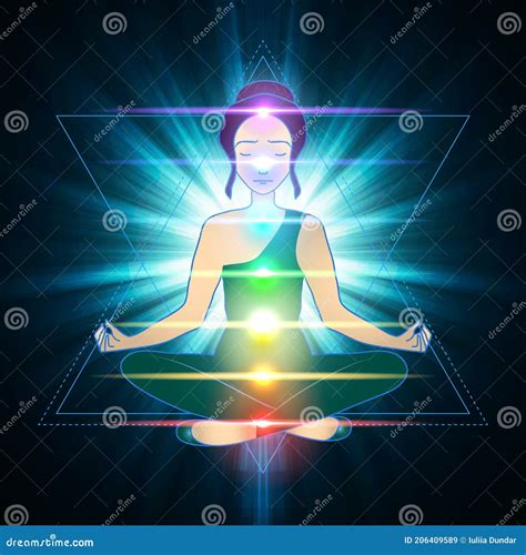 ilustración de aura y chakras