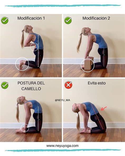 figura de la postura del camello en diferentes variantes