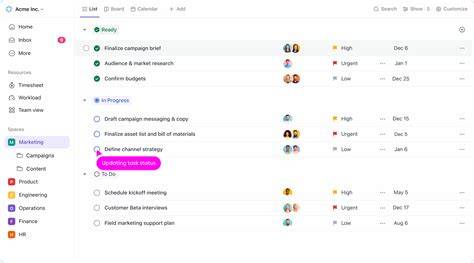 ClickUp interfaz con IA y múltiples vistas