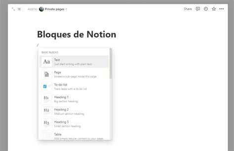 Notion editor de bloques y dashboards