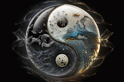 imagen de vacuidad y Ying Yang