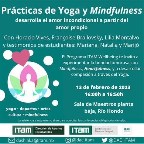 gráfica de flujo de prácticas de yoga y mindfulness