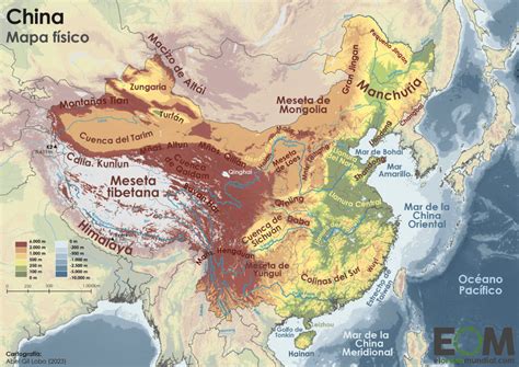 mapa de montañas taoístas de China