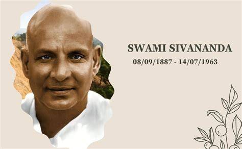 infografía lineal de vida de Swami Sivananda