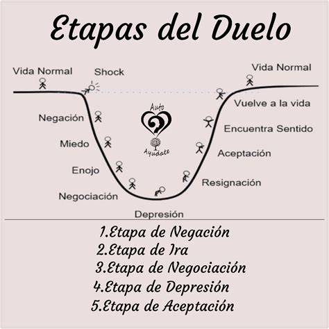 grafico de etapas de duelo en amor no correspondido