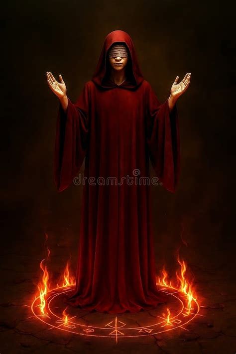 Ilustración de ritual esciamánico en círculo