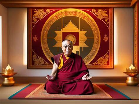 Mapa de trayectorias del Dalai Lama y exilio