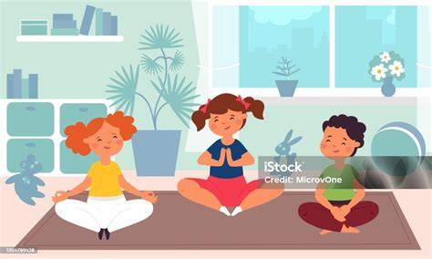 illustrazione di meditazione per bambini