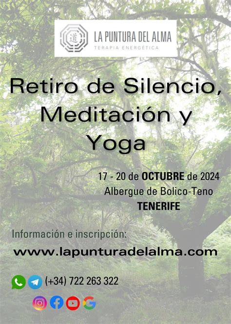Diseño de infografía de un retiro de silencio y yoga