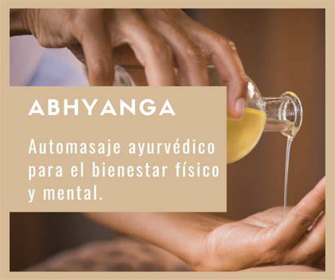 Imagen de masaje ayurvédico Abhyanga y aceites