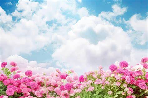 imagen de bendición con fondo floral y cielo suave