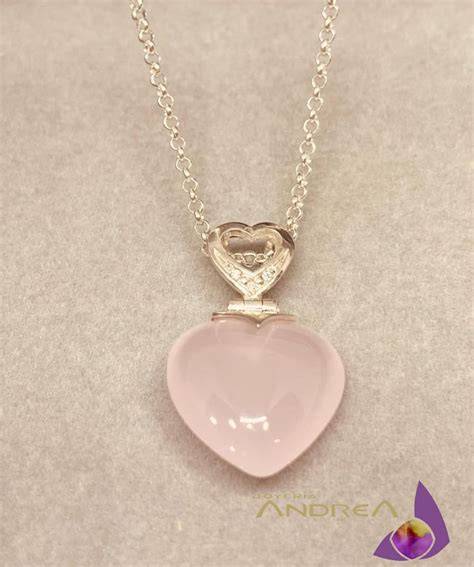 cuarzo rosa corazón en joyería