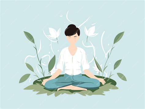ilustración sobre meditación y paz interior