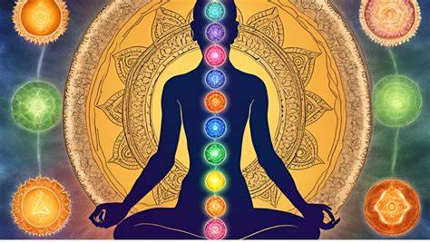 Ilustración de flujo de energía y chakras